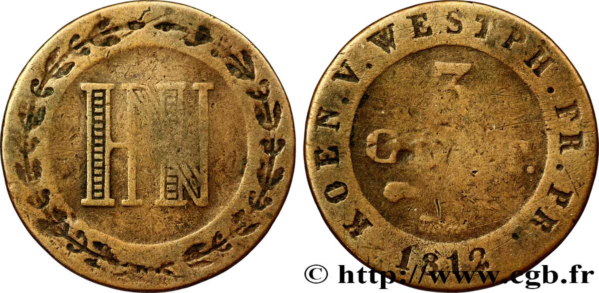 3 cent. 1812 Cassel VG.2038  B12 