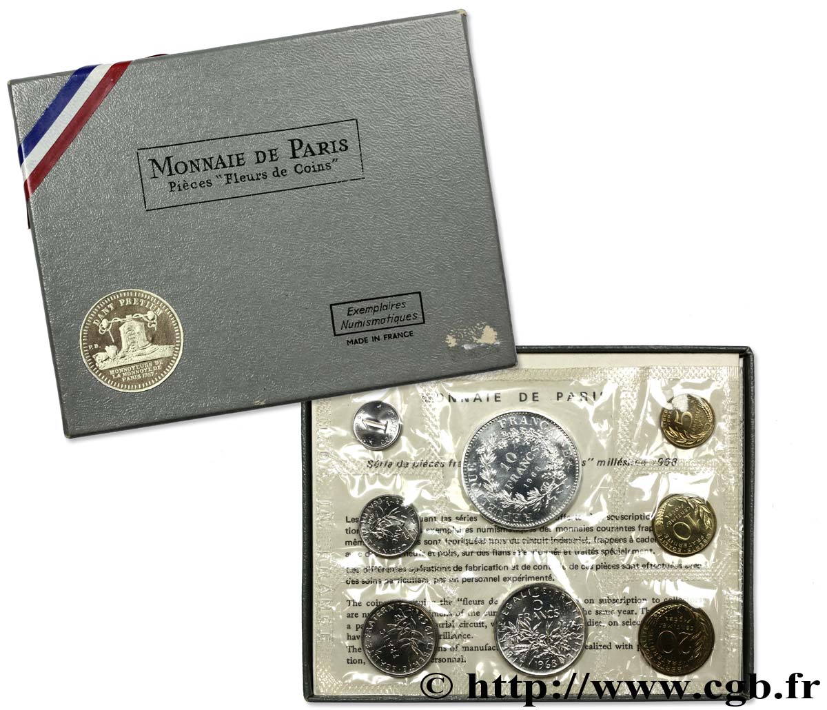 Boîte Fleur de Coins 1968 Paris F.5000/9 var. MS 
