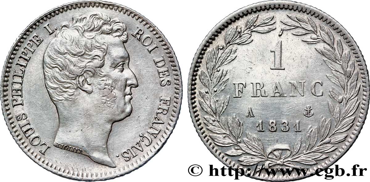 1 franc Louis-Philippe, tête nue 1831 Paris F.209/1 SUP60 