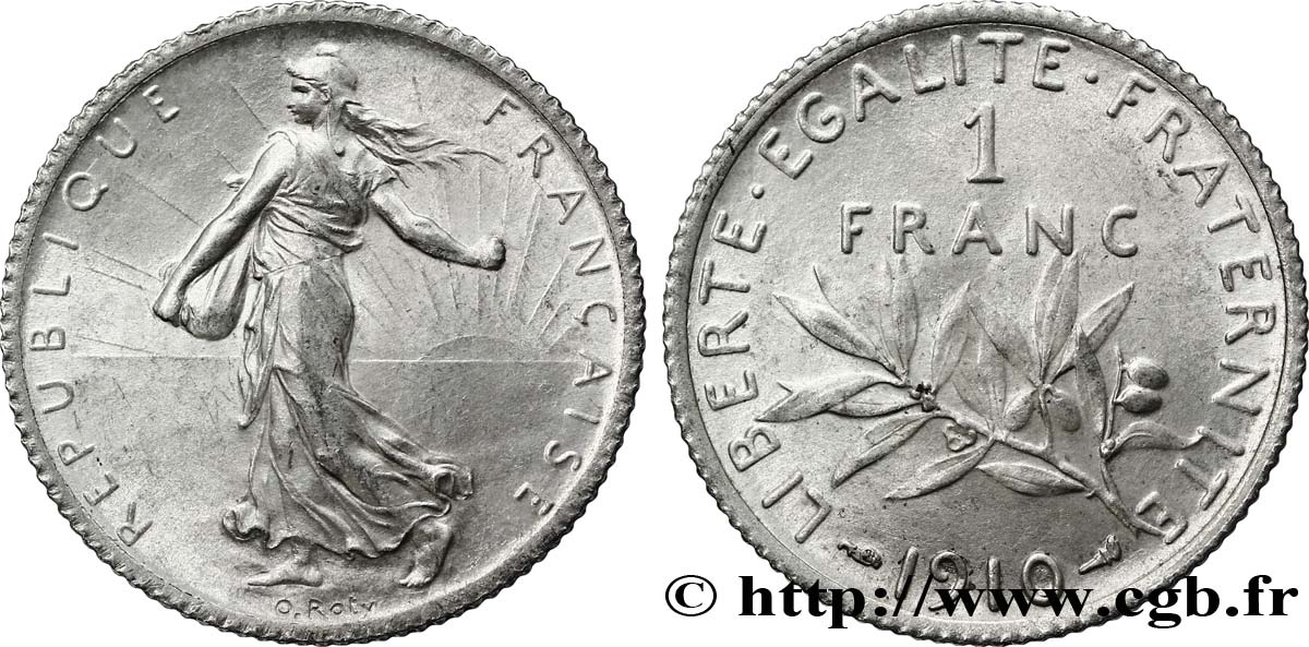 1 franc Semeuse 1910 Paris F.217/15 MS63 