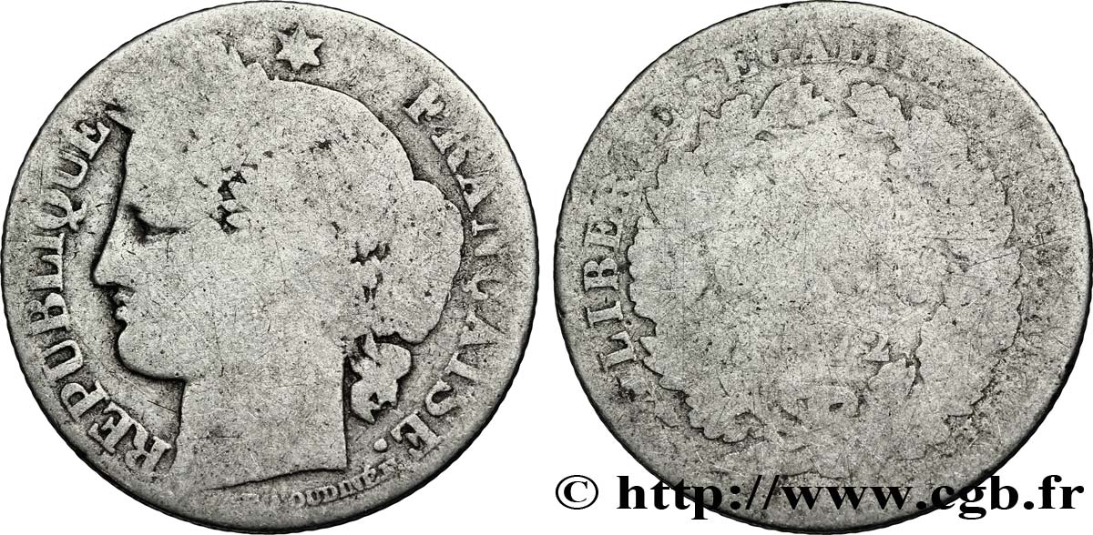 50 centimes Cérès, IIIe République 1872 Paris F.189/3 AB3 