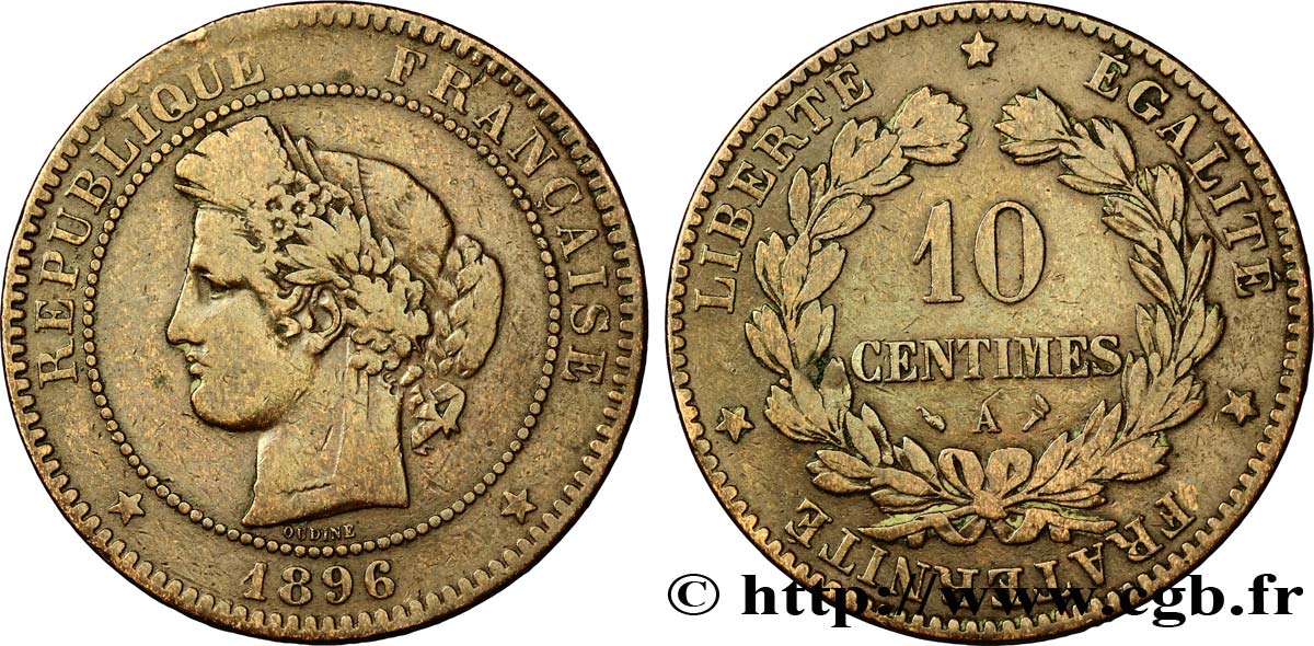 10 centimes Cérès 1896 Paris F.135/42 TB25 