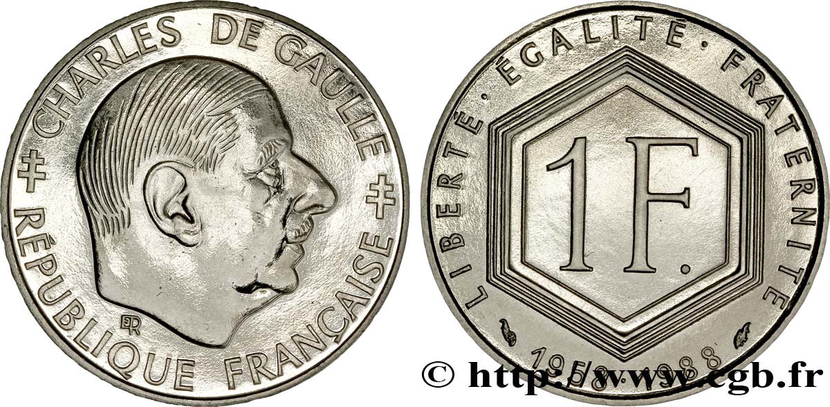 1 franc De Gaulle 1988  F.227/2 FDC68 