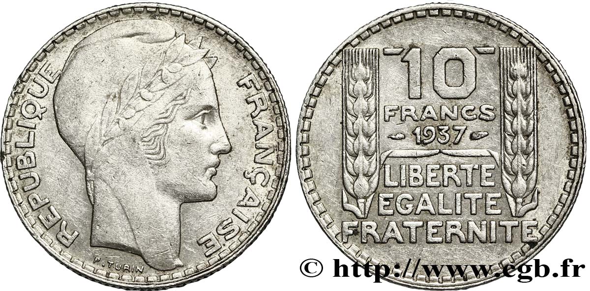 10 francs Turin 1937  F.360/8 TTB40 