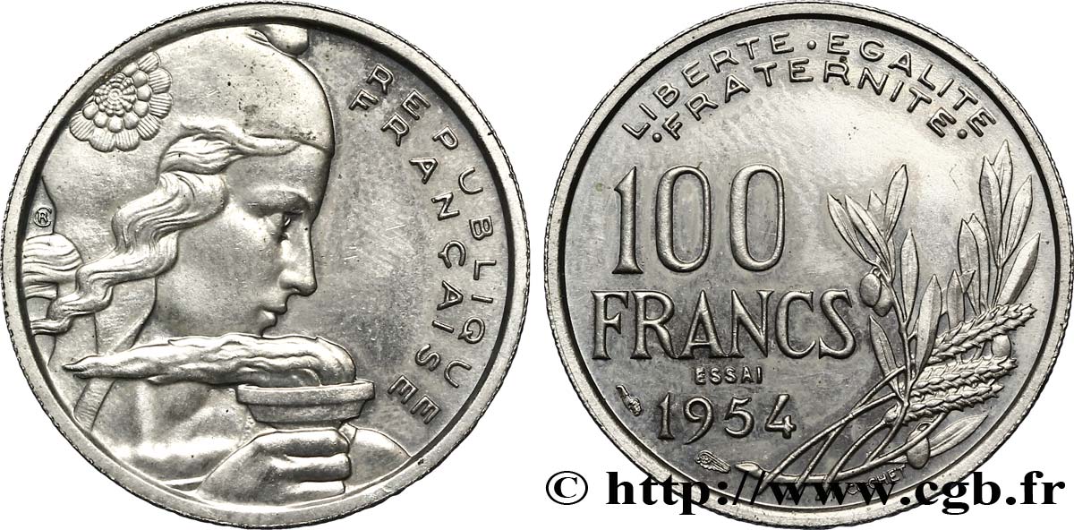 Essai de 100 francs Cochet 1954 Paris F.450/1 SUP62 