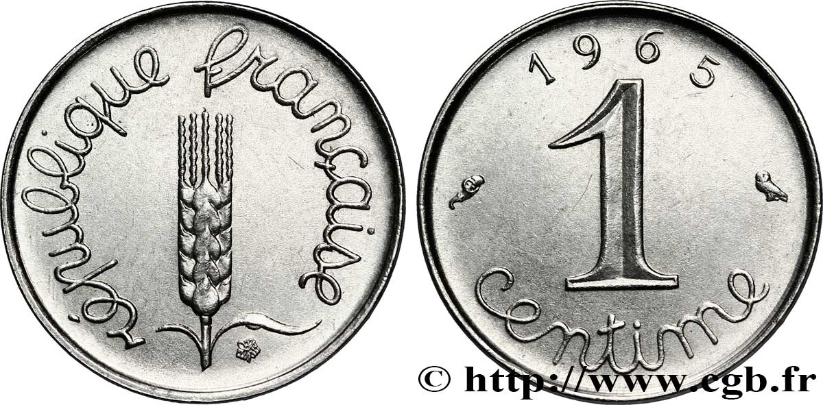 1 centime Épi, avec rebord 1965 Paris F.106/11 SUP58 