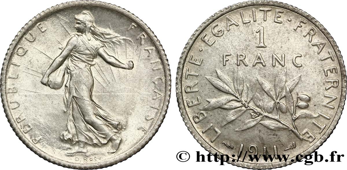1 franc Semeuse 1911  F.217/16 EBC60 