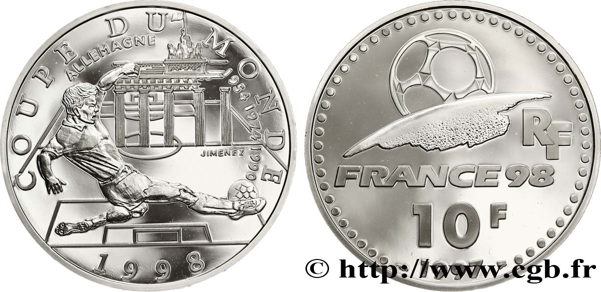 Belle Épreuve 10 francs - Allemagne 1997 Paris F5.1308 1 MS 