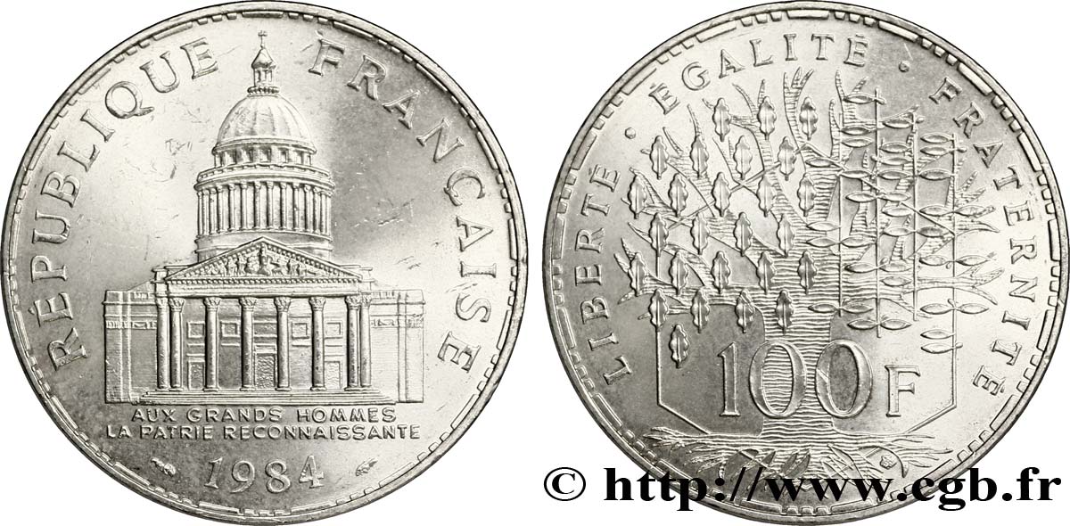 100 francs Panthéon 1984  F.451/4 SUP58 