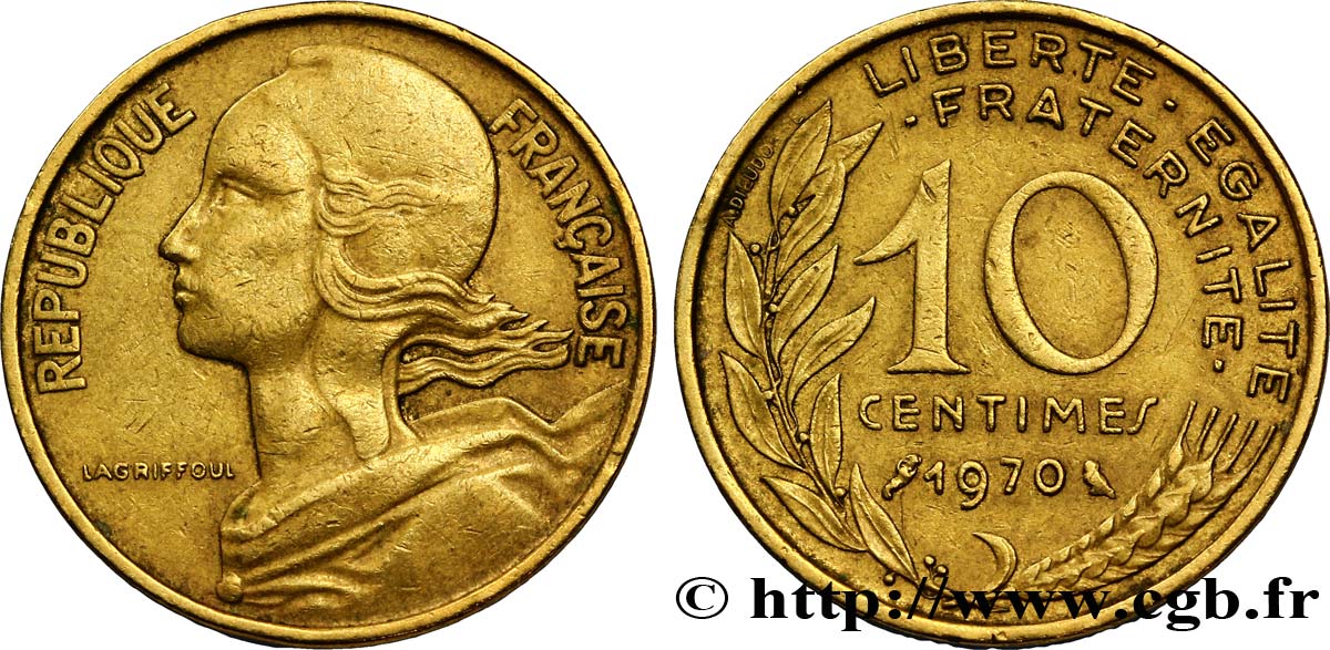 10 centimes Marianne 1970 Paris F.144/10 S35 