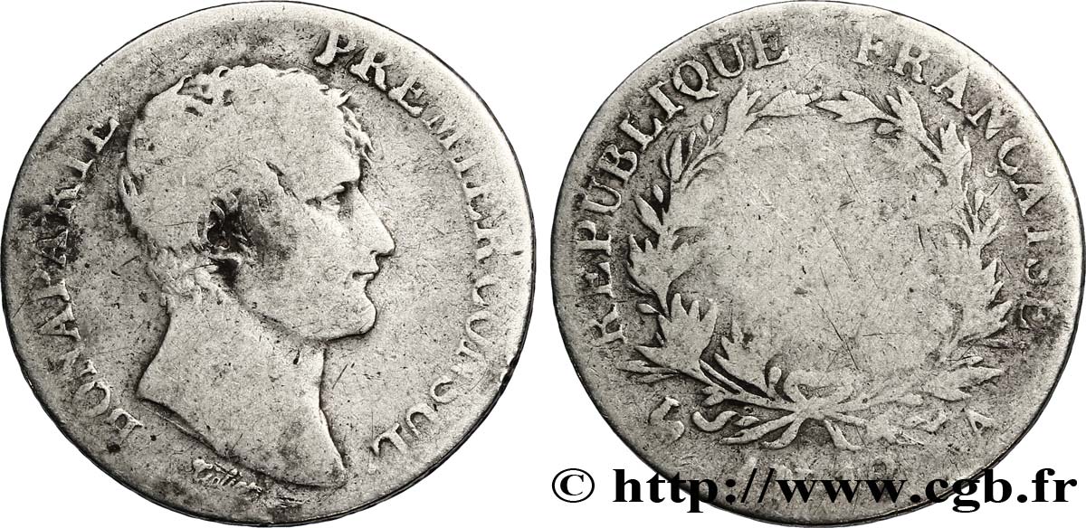 1 franc Bonaparte Premier Consul 1804 Paris F.200/8 B6 