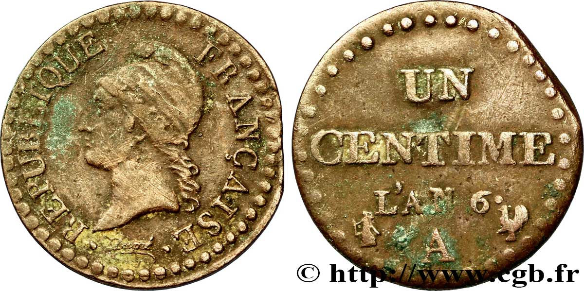 Un centime Dupré 1798 Paris F.100/8 TB20 