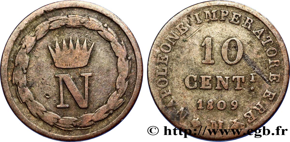 10 centesimi 1809 Milan VG.1341  S20 