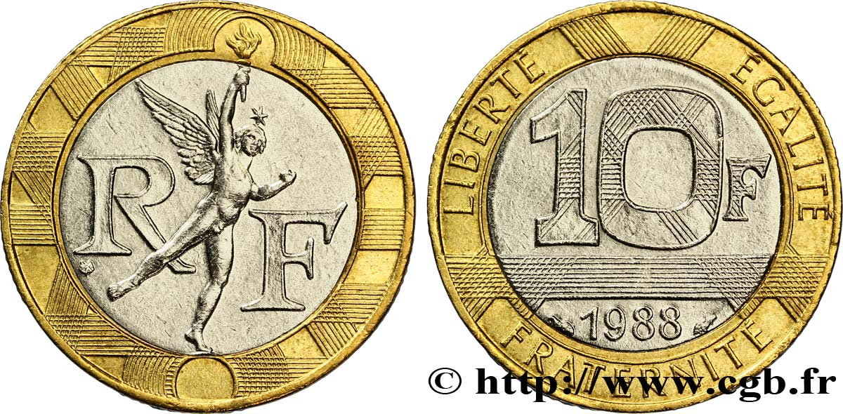 10 francs Génie de la Bastille 1988 Pessac F.375/2 TTB50 