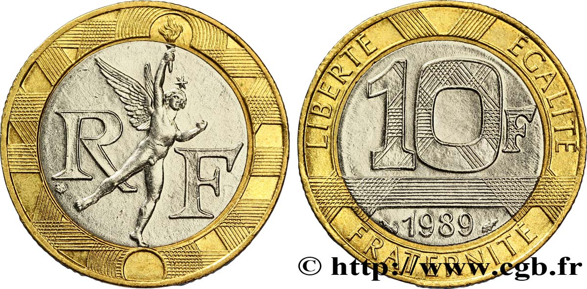 10 francs Génie de la Bastille 1989 Pessac F.375/3 AU58 