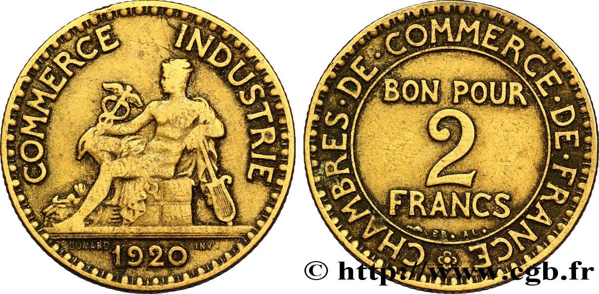 2 francs Chambres de Commerce 1920  F.267/2 BC30 