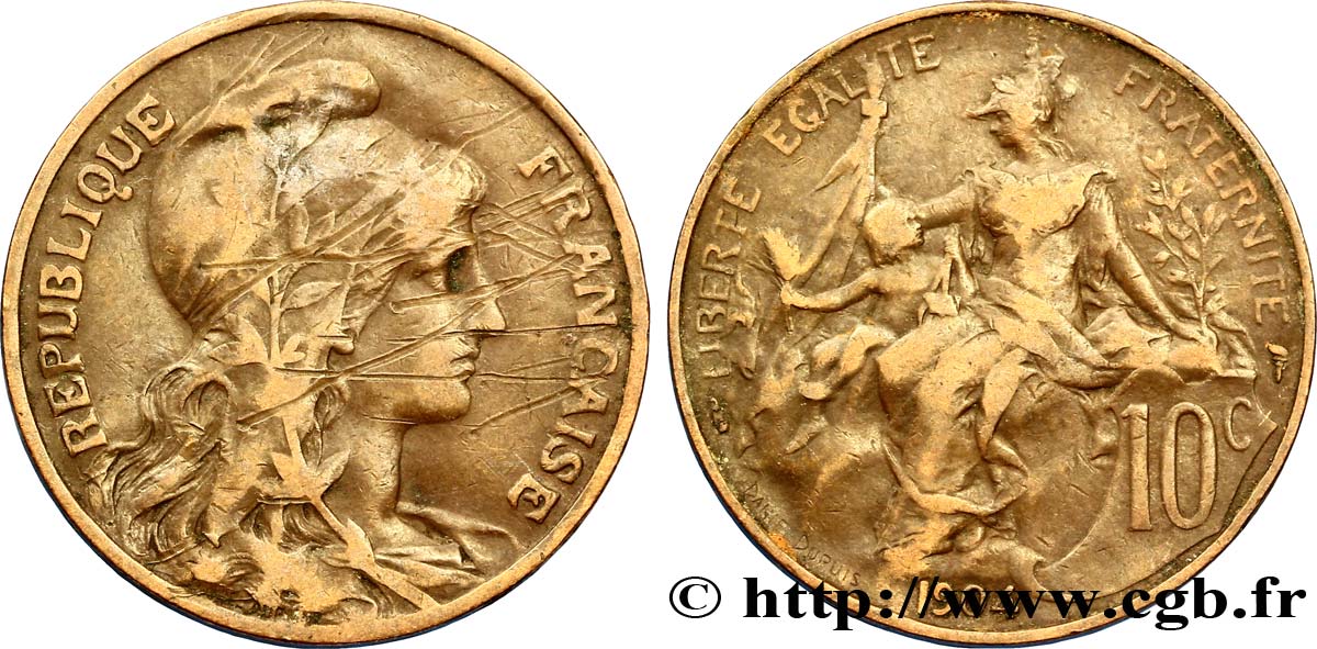 10 centimes Daniel-Dupuis 1904  F.136/13 XF40 