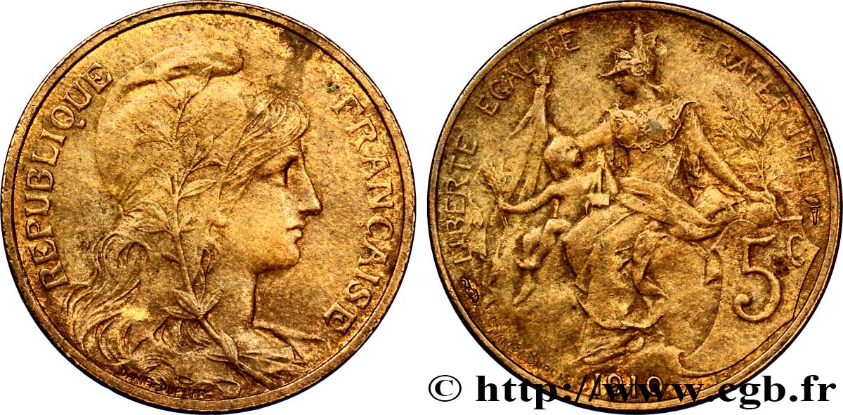 5 centimes Daniel-Dupuis 1910  F.119/22 BB54 