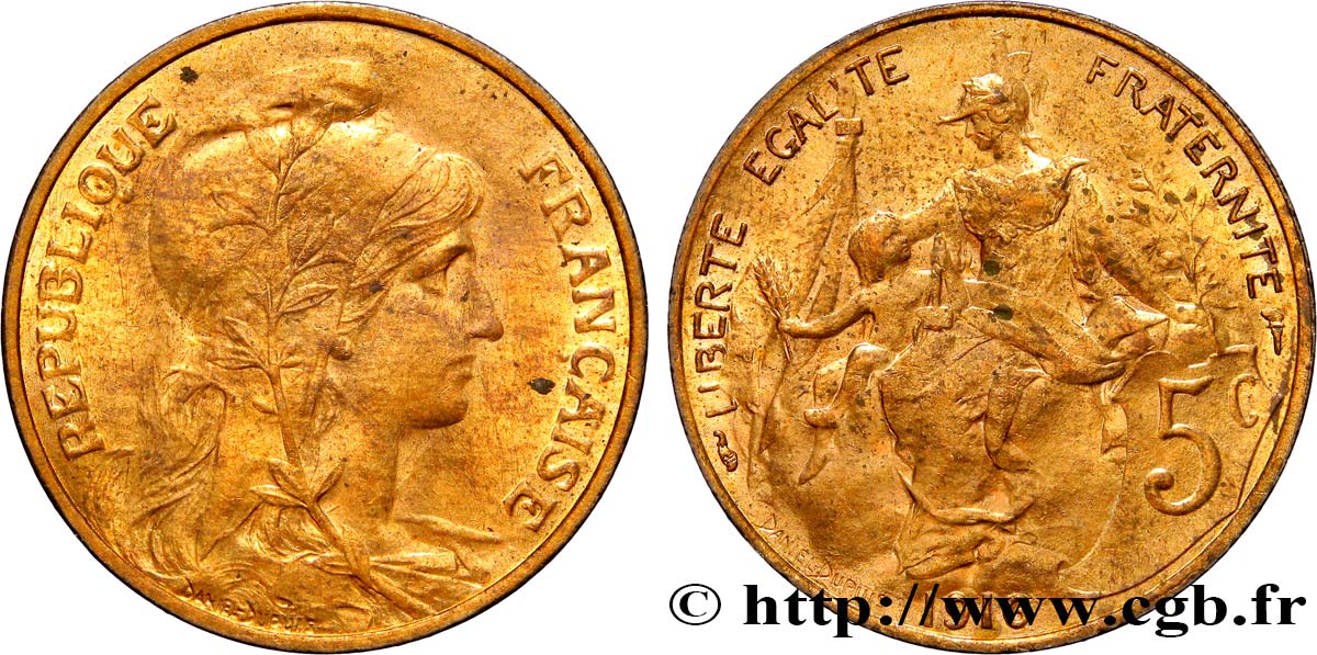 5 centimes Daniel-Dupuis 1916  F.119/28 SUP62 