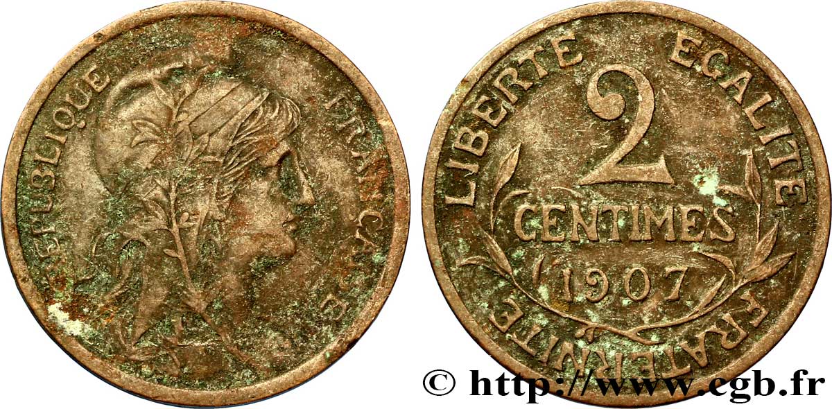 2 centimes Daniel-Dupuis 1907 Paris F.110/10 TB20 