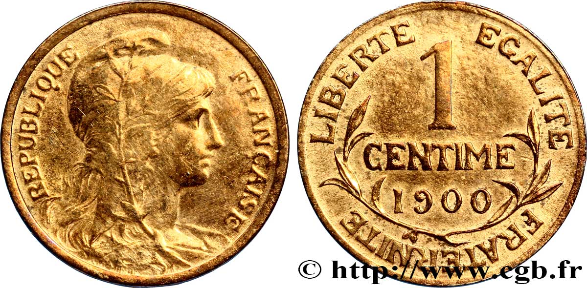1 centime Daniel-Dupuis 1900 Paris F.105/4 TTB+ 