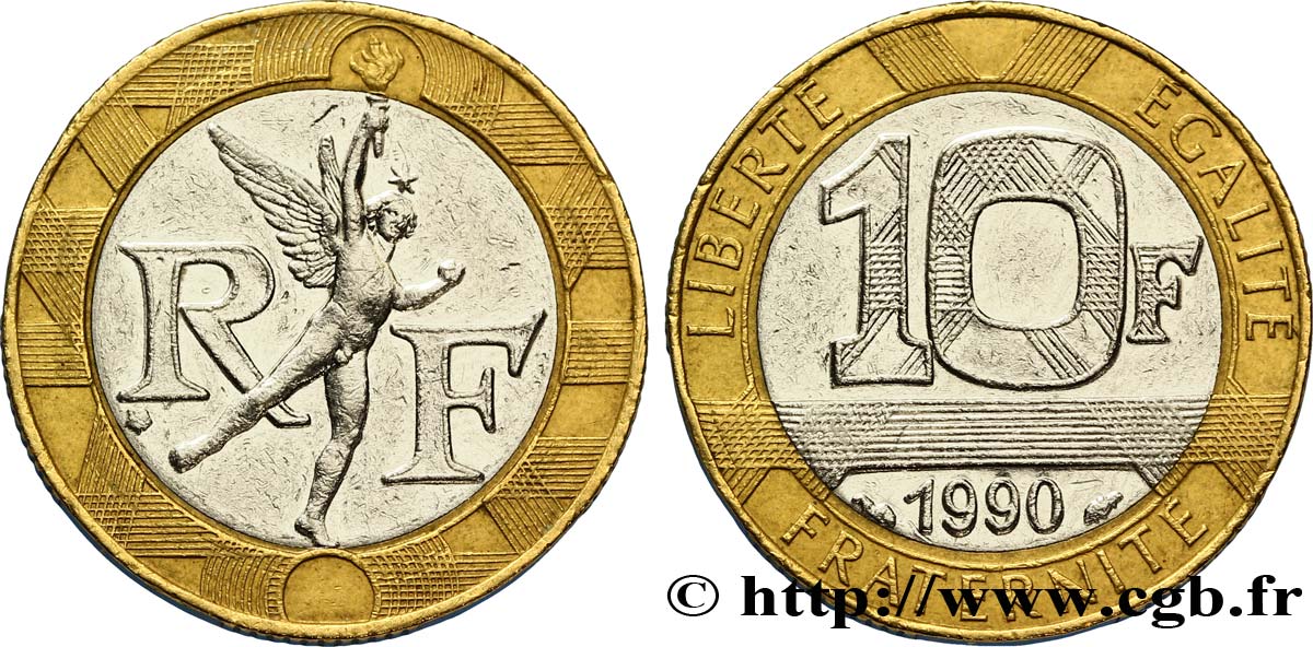 10 francs Génie de la Bastille 1990 Pessac F.375/5 BB50 