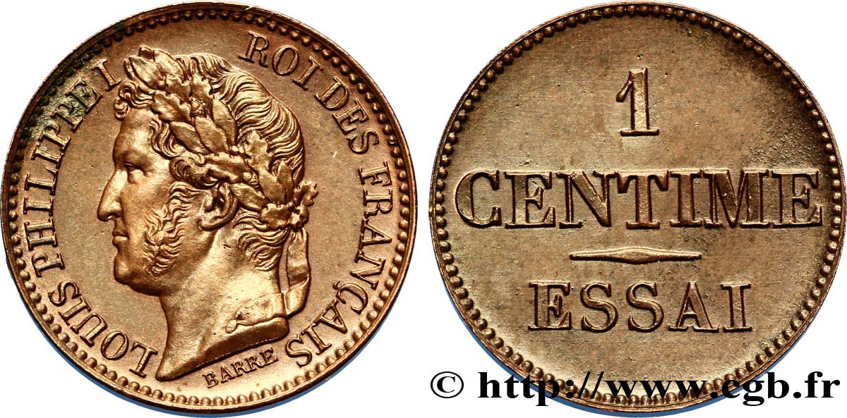 Essai de 1 centime n.d. Paris VG.2802 (1830) VZ60 