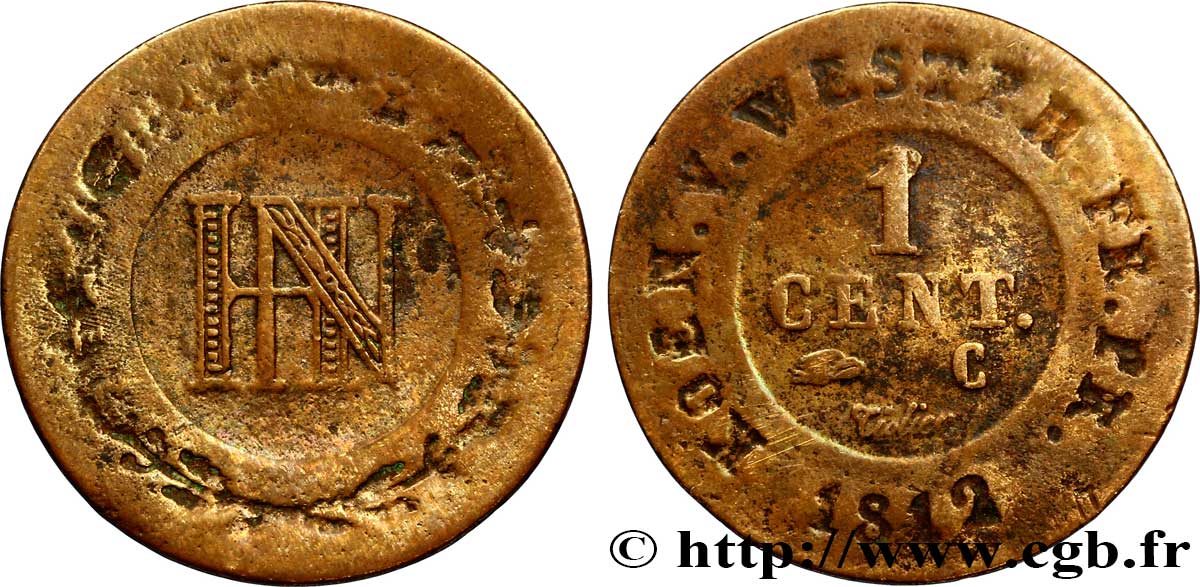 1 cent. 1812 Cassel VG.2043  TTB45 