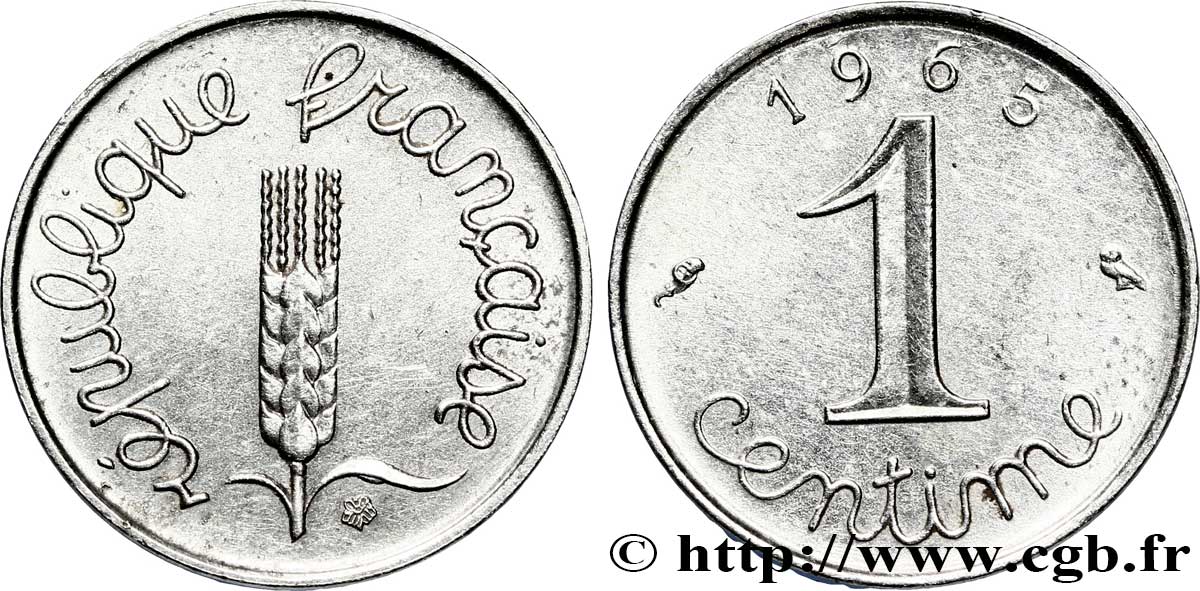 1 centime Épi, avec rebord 1965 Paris F.106/11 TTB40 