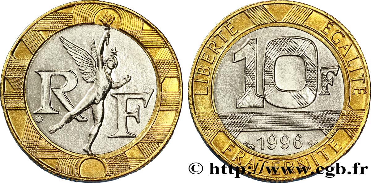 10 francs Génie de la Bastille 1996 Pessac F.375/13 SC63 