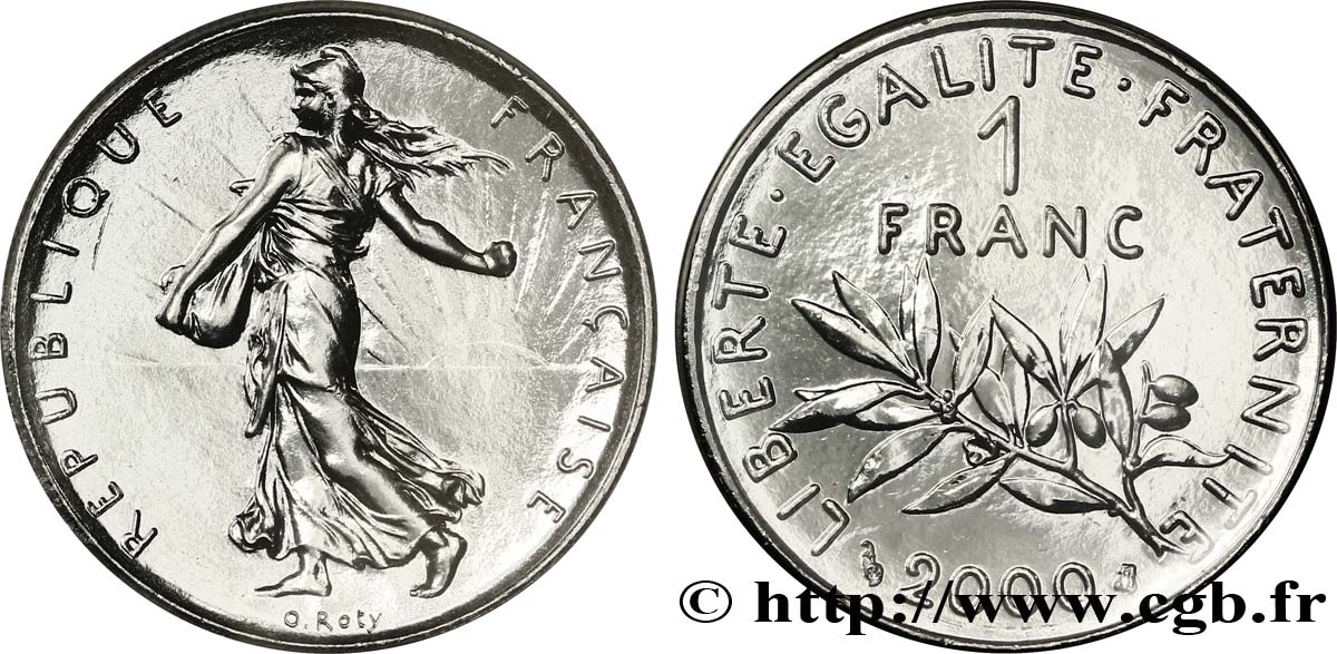 1 franc Semeuse, nickel, BU (Brillant Universel) 2000 Pessac F.226/48 FDC68 
