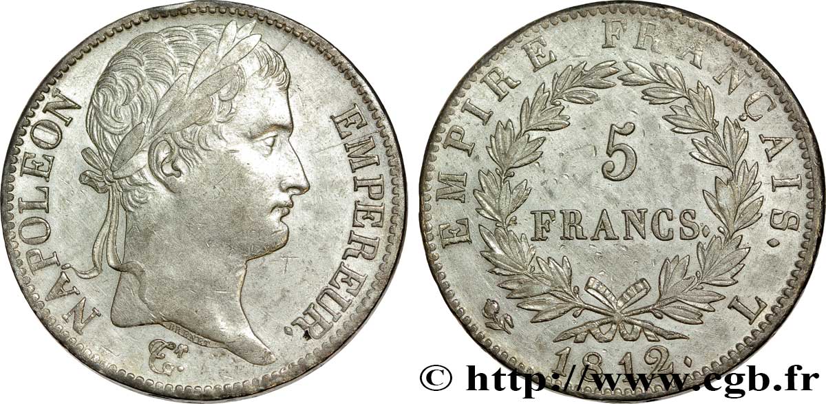 5 francs Napoléon Empereur, Empire français 1812 Bayonne F.307/48 SS48 