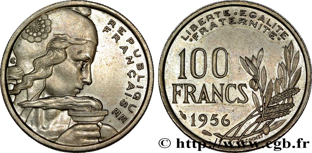 100 francs Cochet 1956  F.450/8 SUP62 