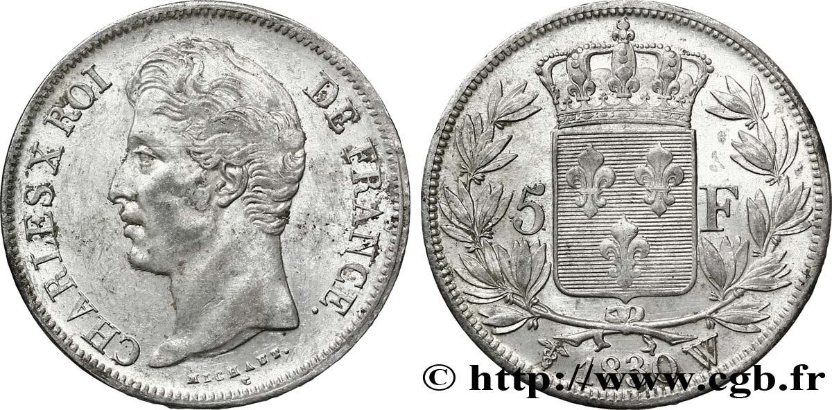 5 francs Charles X, 2e type 1830 Lille F.311/52 MBC48 