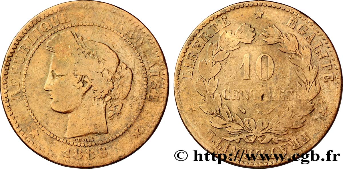10 centimes Cérès 1888 Paris F.135/33 B8 