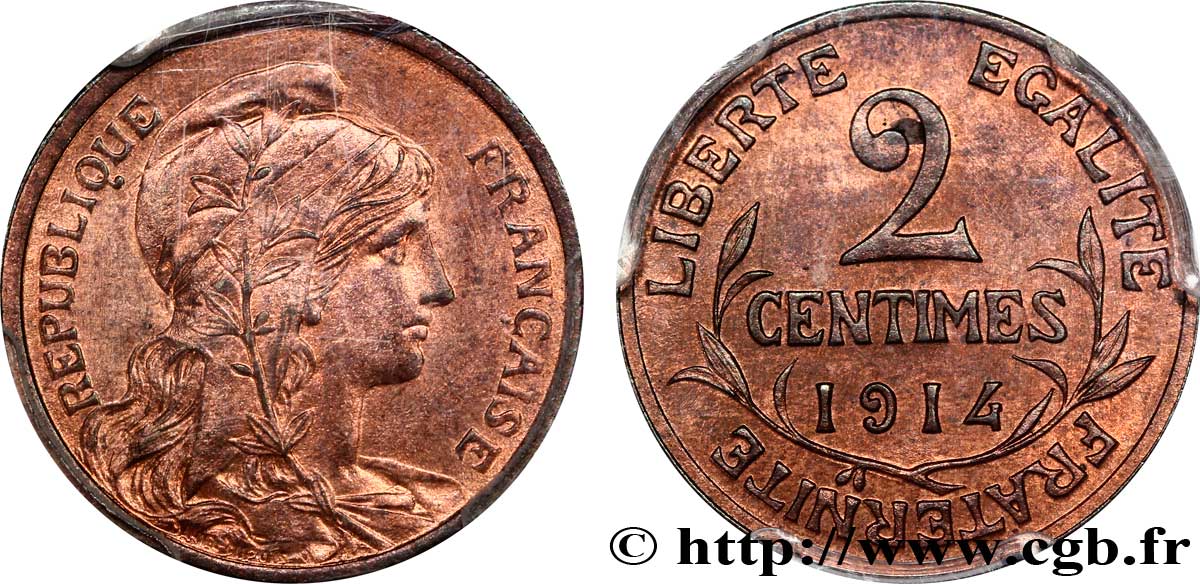 2 centimes Daniel-Dupuis 1914  F.110/17 SC63 