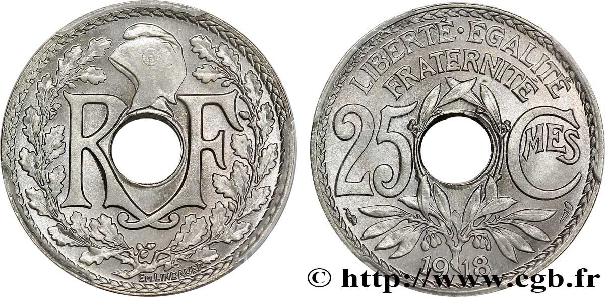 25 centimes Lindauer 1918  F.171/2 FDC66 