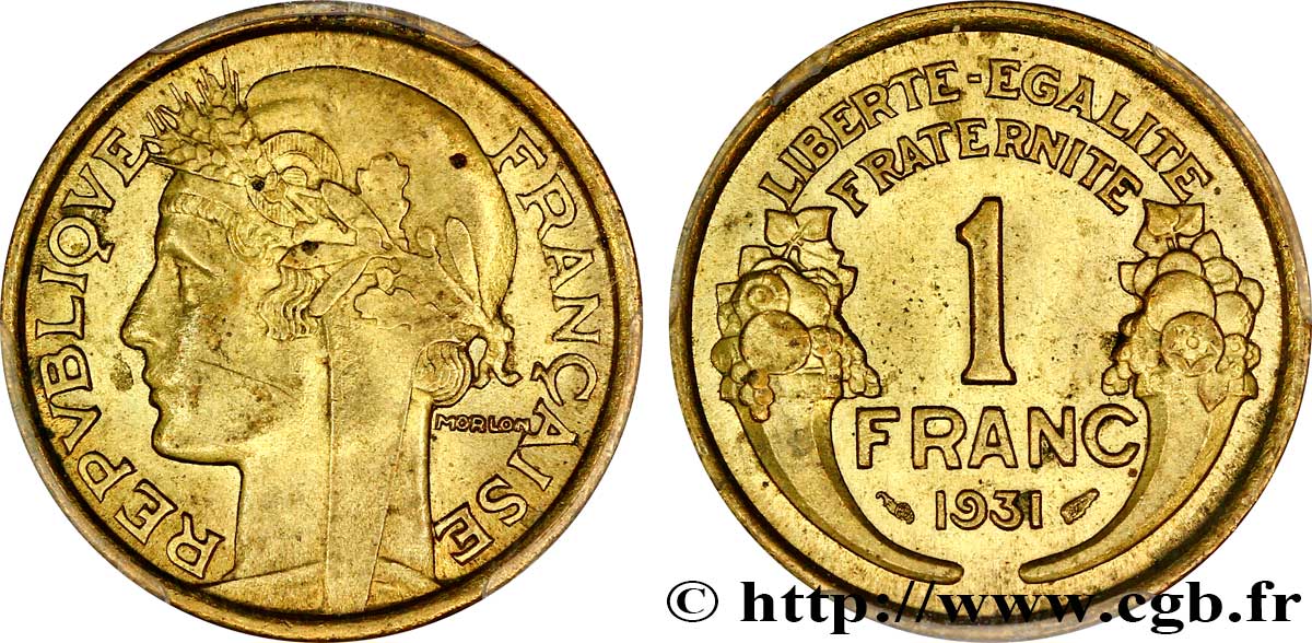 1 franc Morlon 1931 Paris F.219/2 MS63 