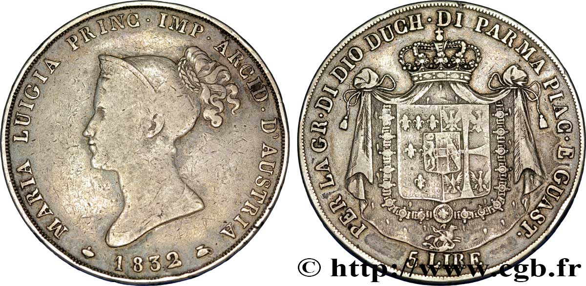 5 lire 1832 Milan M.117  TB20 