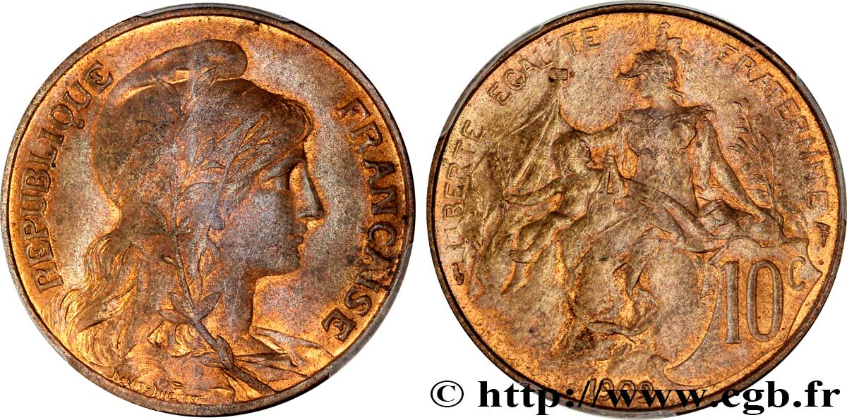 10 centimes Daniel-Dupuis 1902  F.136/11 FDC65 PCGS