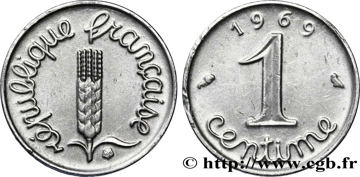 1 centime Épi 1969 Paris F.106/16 var. TTB50 