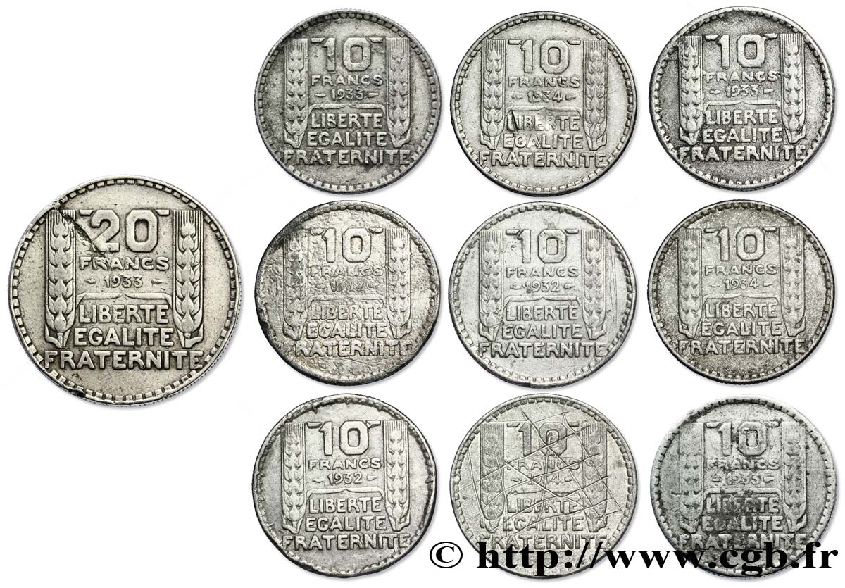 Lot de dix faux de Turin - - F.-/- VF/XF 
