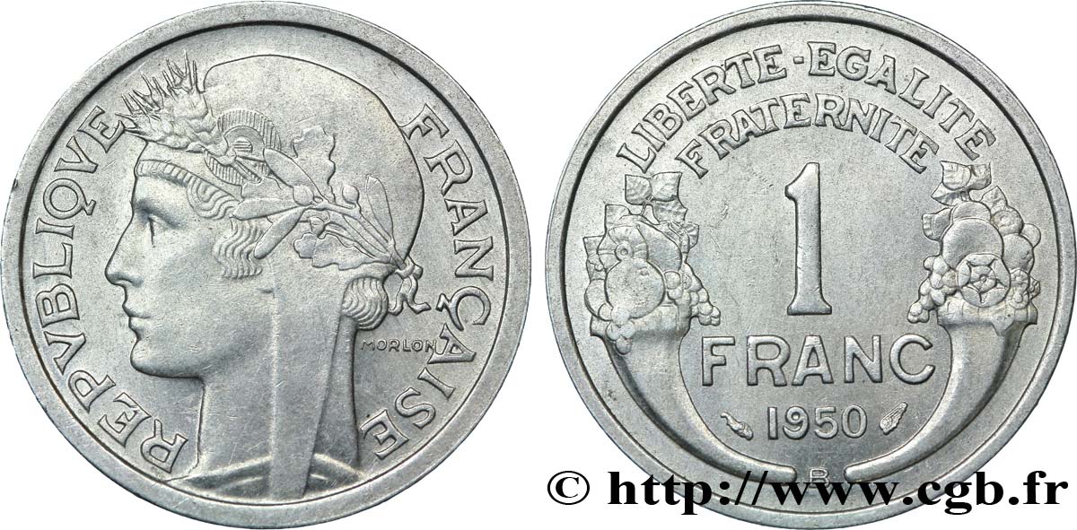 1 franc Morlon, légère 1950 Beaumont-Le-Roger F.221/18 EBC60 