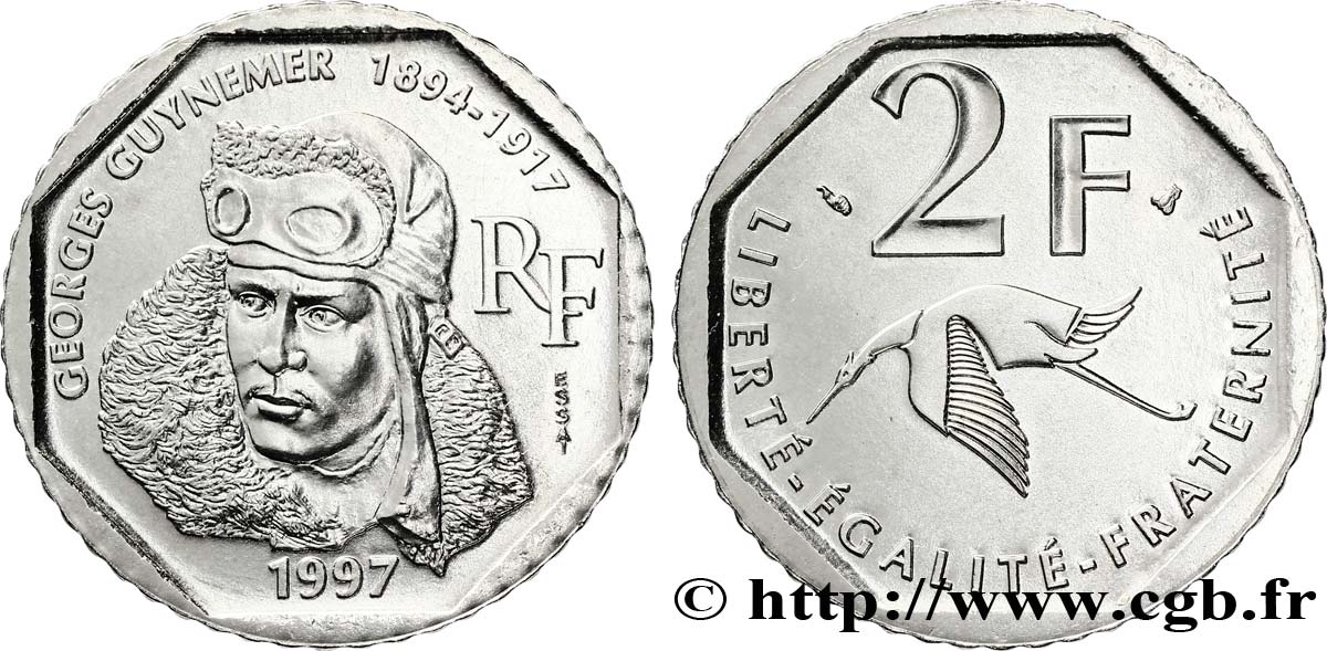 Essai de 2 francs Georges Guynemer 1997 Pessac F.275/1 FDC65 