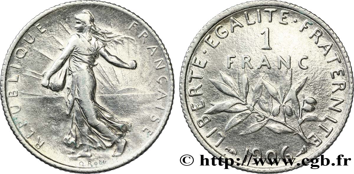 1 franc Semeuse 1906 Paris F.217/11 MBC48 
