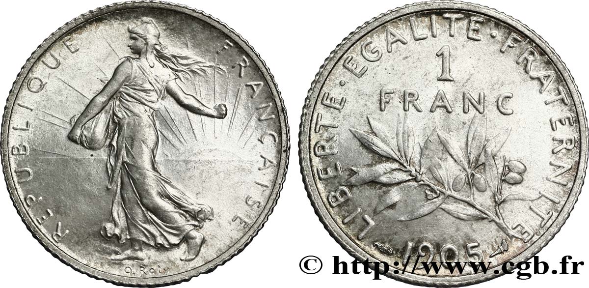 1 franc Semeuse 1905  F.217/10 SUP60 