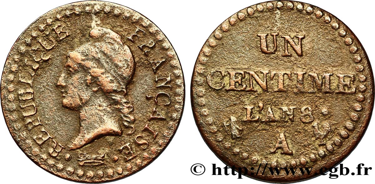 Un centime Dupré 1800 Paris F.100/24 VF35 