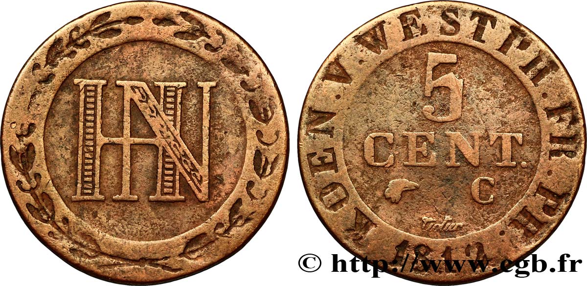 5 cent. 1812 Cassel VG.2035  XF42 