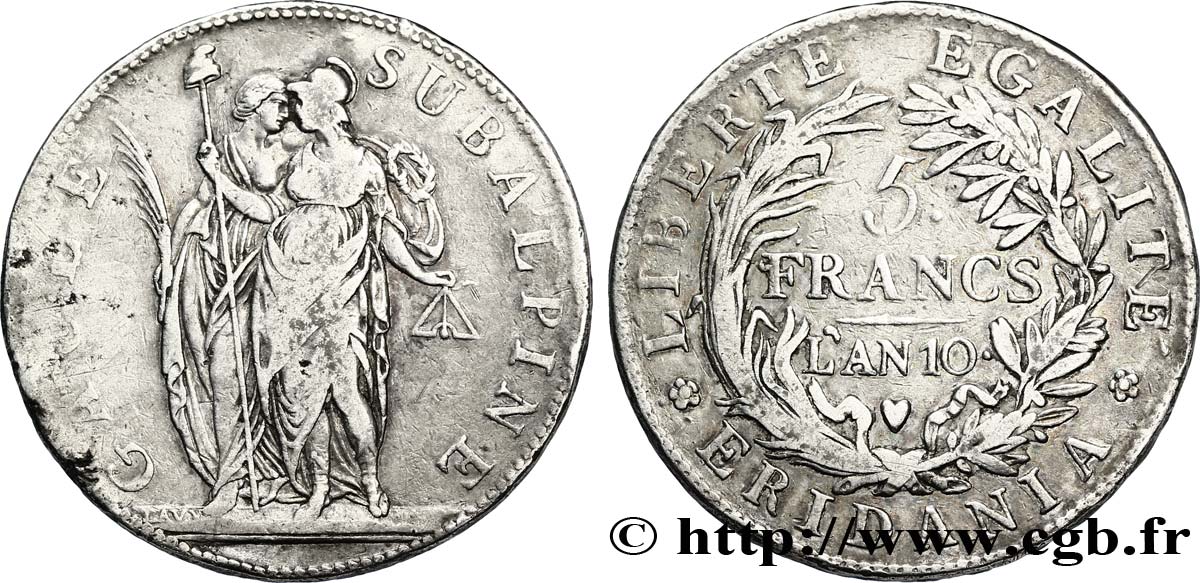 5 francs 1802 Turin VG.846  F18 