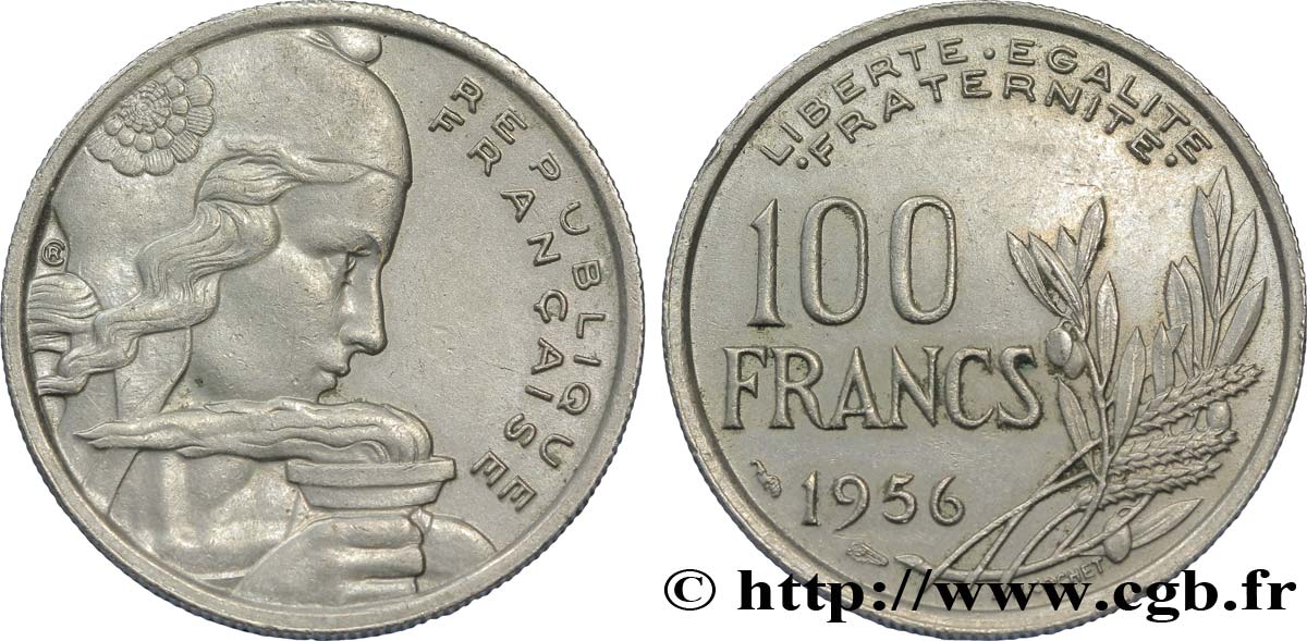 100 francs Cochet 1956  F.450/8 AU50 